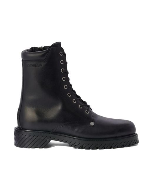 Off-White c/o Virgil Abloh Black Lace-Up Boots for men