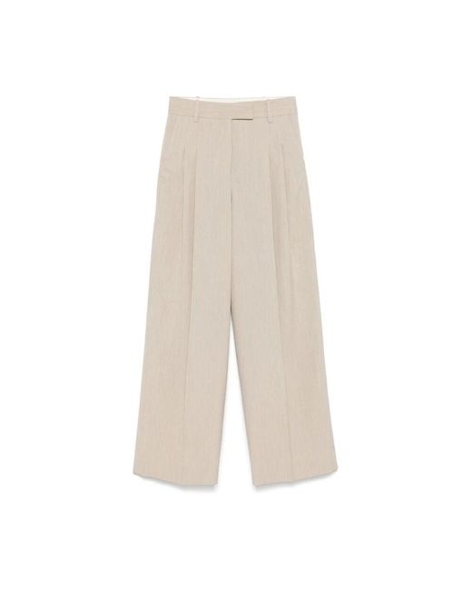 By Malene Birger Natural Beige hose mit verdecktem frontverschluss