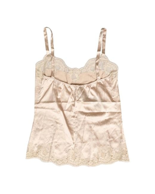 Dolce & Gabbana Natural Sleeveless Tops