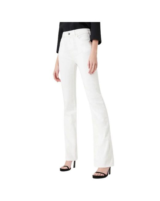 Emporio Armani White Bootcut Jeans