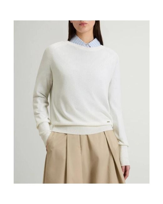 Woolrich White Round-Neck Knitwear