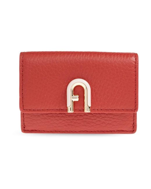 Furla Accessoires ,Rood ,Leer Idea Small Wallet in het Red