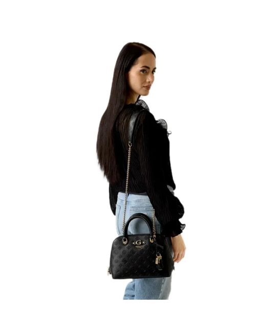 Guess Blue Dita Logo Handtasche
