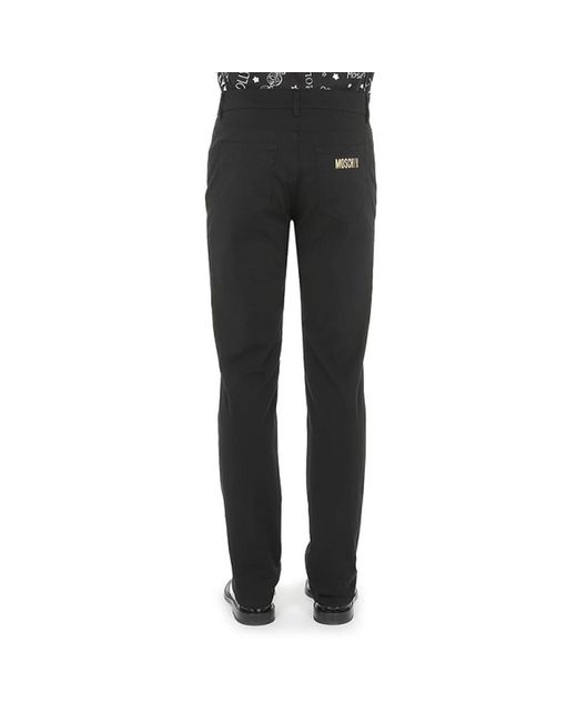 Moschino Black Slim-Fit Trousers for men