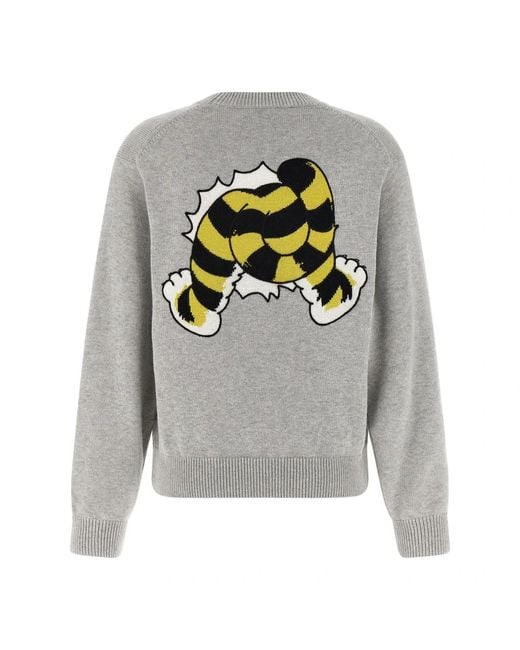 KENZO Gray Round-Neck Knitwear