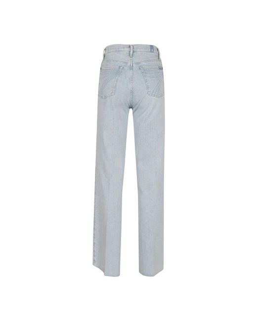 7 For All Mankind Gray Straight Jeans