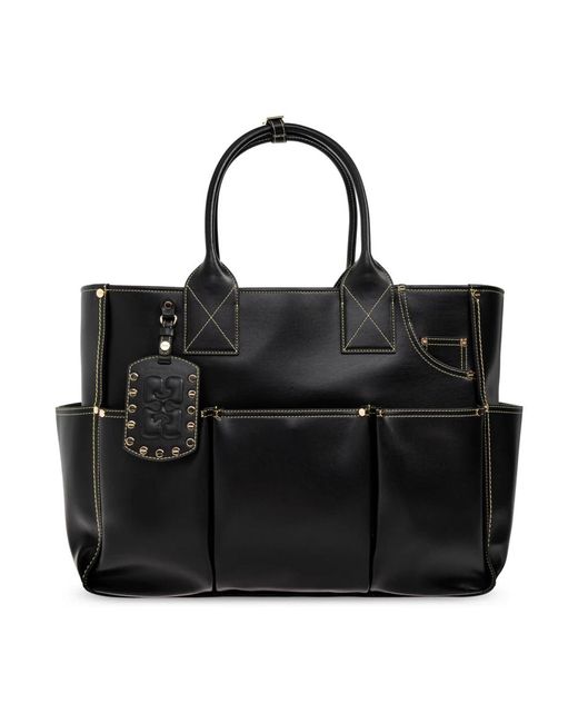 Ganni Black Tote Bags