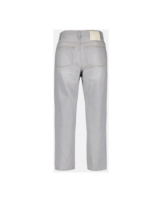AMI Graue gewaschene straight fit denim jeans in Gray für Herren