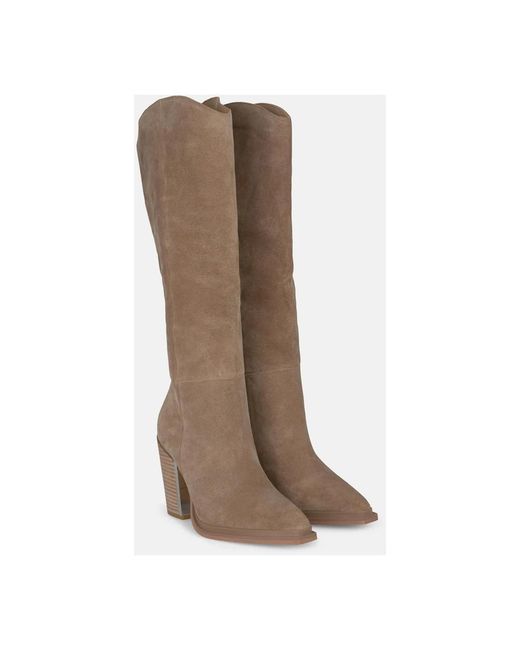 Alma En Pena. Brown Cowboy & Biker Boots