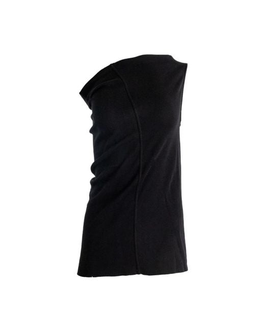 Rick Owens Black Sleeveless Tops