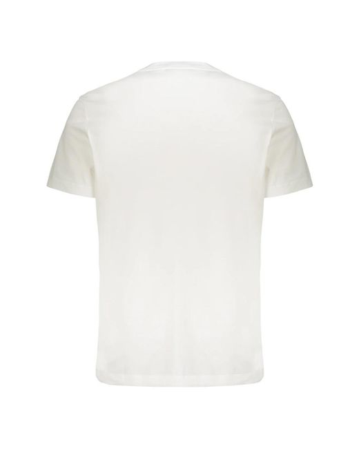 Versace Tops ,Wit ,Katoen T-Shirt Van Katoen Met Geborduurd Logo in het White voor heren