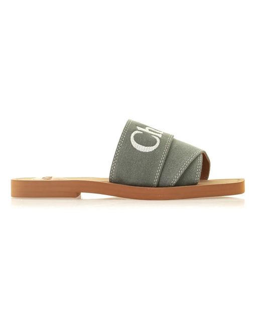 Chloé Green Sliders