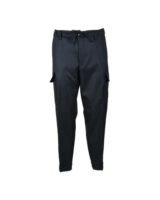 Michael Coal Blue Slim-Fit Trousers for men