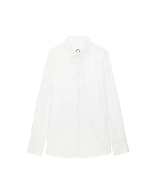 Ines De La Fressange Paris White Blouses & shirts,hellrosa baumwoll martin hemd