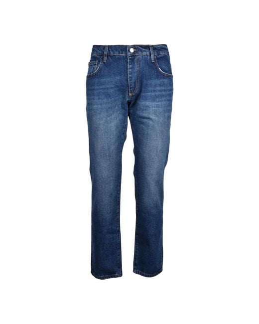 Dolce & Gabbana Blue Straight Fit Jeans for men