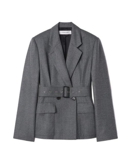 Lanvin Geknoopte Jas in het Gray