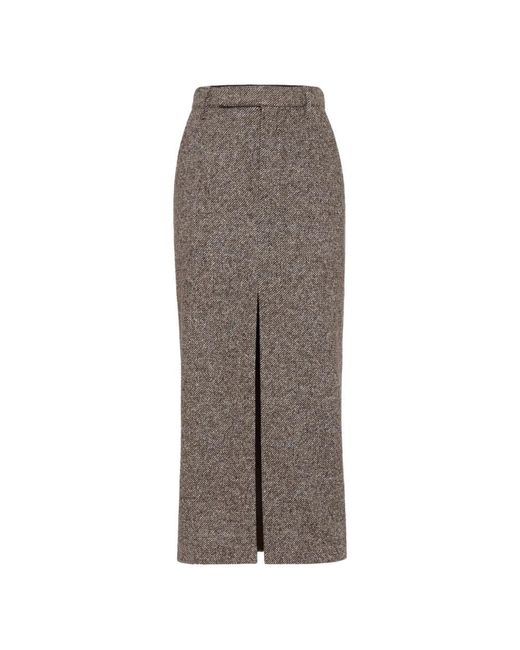Brunello Cucinelli Brown Maxi Skirts
