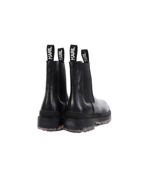 Karl Lagerfeld Black Chelsea Boots for men