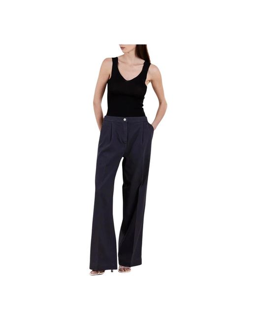 Cruna Blue Wide Trousers