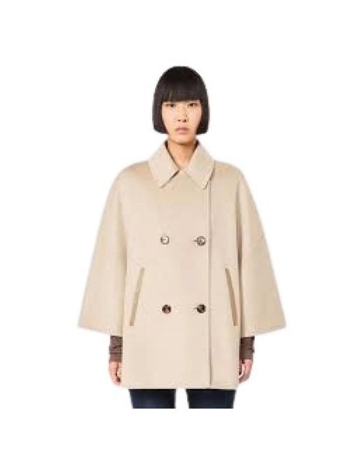 Max Mara Natural Double-Breasted Coats