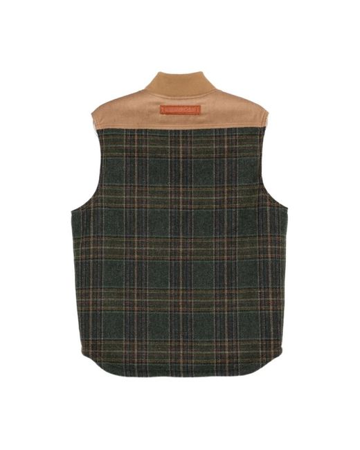 Junya Watanabe Jassen ,Leer Geïsoleerd Vest in het Brown voor heren