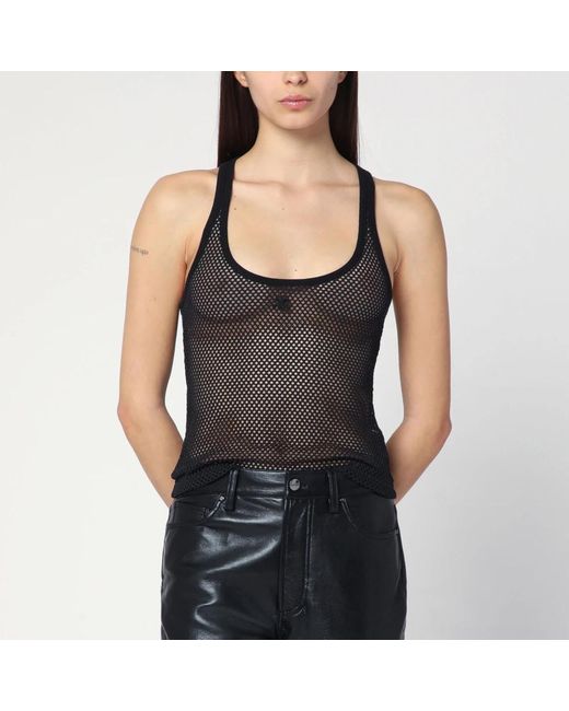 Courreges Black Elegantes Schwarzes Top