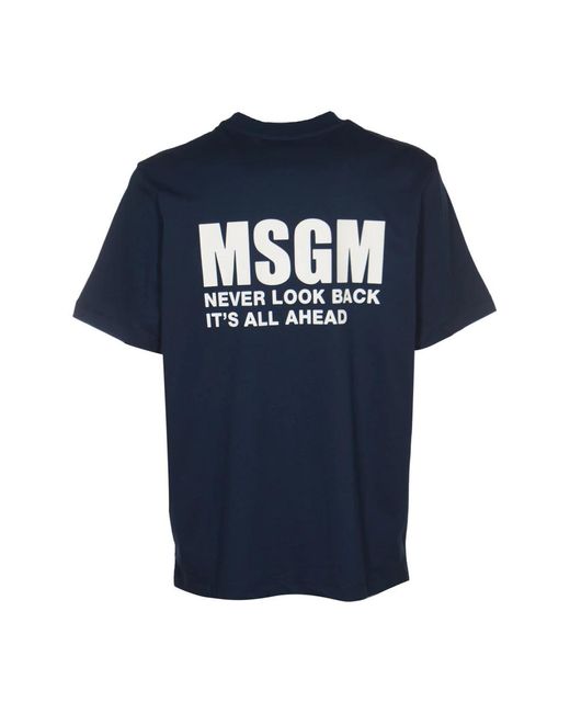 MSGM Blue T-Shirts for men
