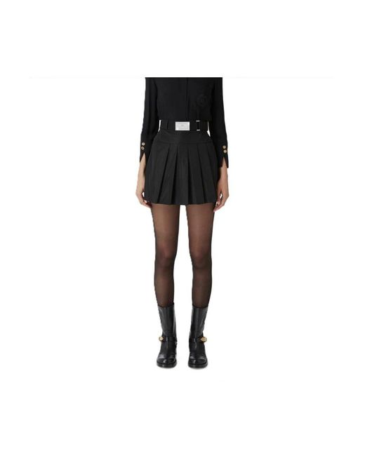 Elisabetta Franchi Black Baumwoll Mini Kleid