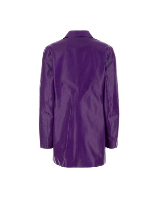 Jil Sander Purple Single-Breasted Coats