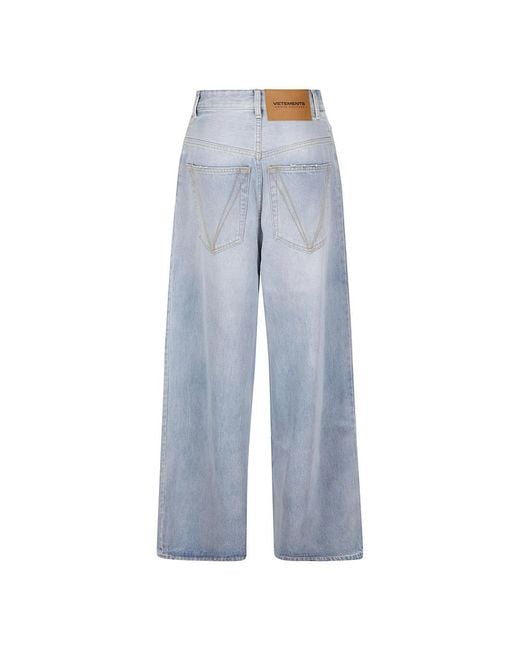 Vetements Blue Wide Jeans