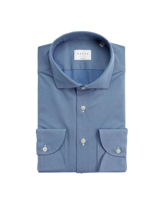 Xacus Slim Fit Active Overhemd in het Blue voor heren