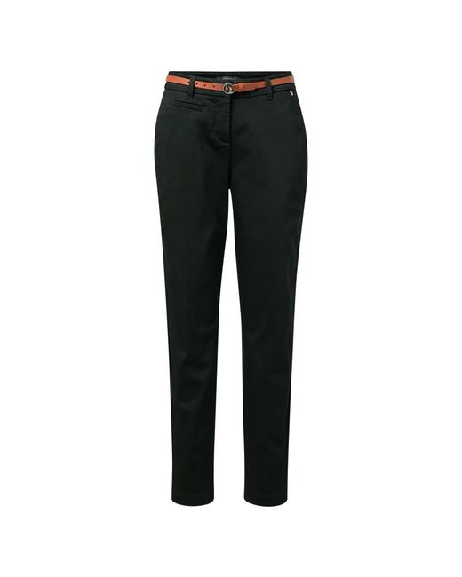 Pantaloni in cotone stretch di Comma, in Black