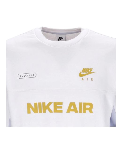 Nike Gebürsteter crew sweatshirt in White für Herren