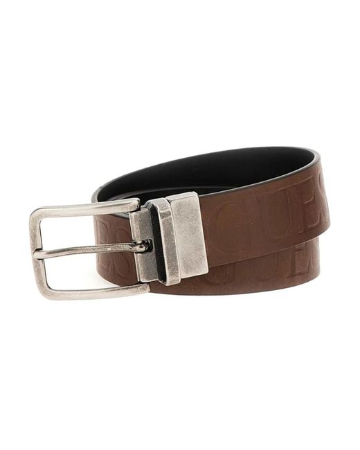Guess Leder Gürtel in Brown für Herren