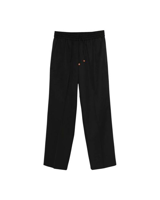 Drole de Monsieur Black Straight Trousers for men