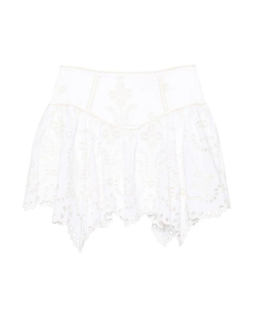 Charo Ruiz White Short Skirts