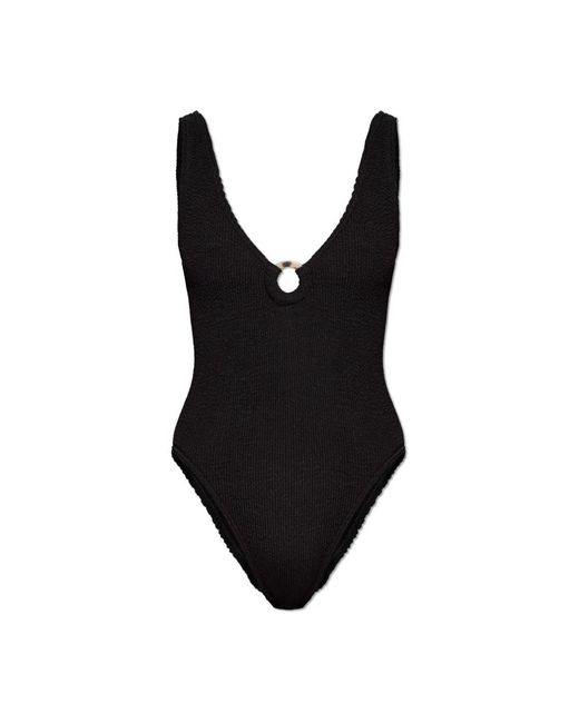 Bondeye Badmode ,Zwart ,Nylon Ring Mara One-Piece in het Black
