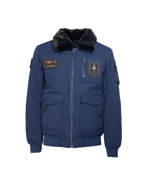 Aeronautica Militare Blue Winter Jackets for men