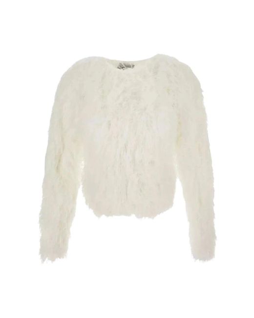 Coperni White Flauschiger weißer pullover italienischer stil