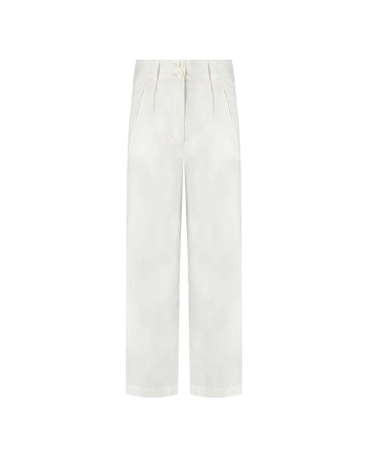 Pantalones de popelina de algodón blanco Woolrich de color White