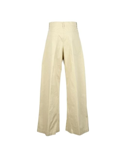 Sportmax Yellow Wide Trousers
