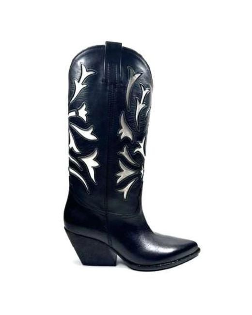 Elena Iachi Blue Cowboy Boots