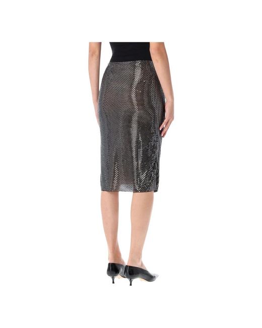 Self-Portrait Black Midi Skirts