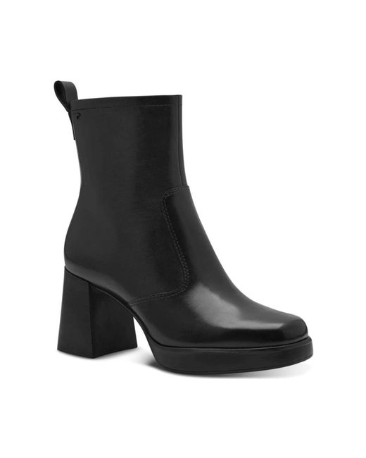 Tamaris Black Heeled Boots