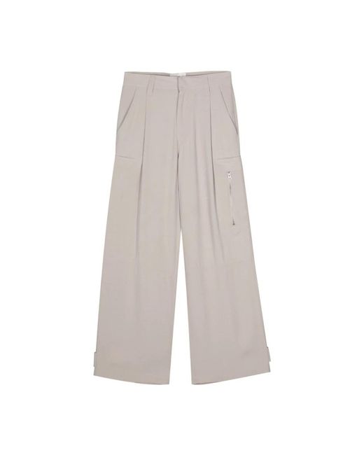 Trousers > wide trousers AMI en coloris Gray