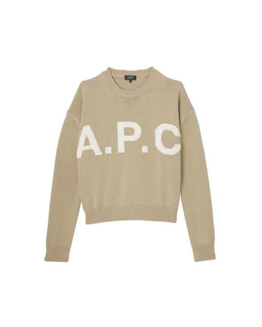 A.P.C. Natural Round-Neck Knitwear