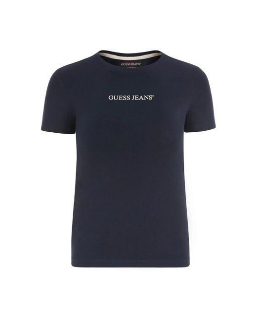 Guess Slim Logo T-Shirt in het Blue
