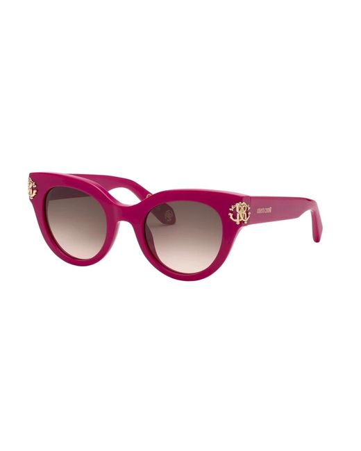 Roberto Cavalli Pink Sonnenbrille kissen fuchsia glänzend