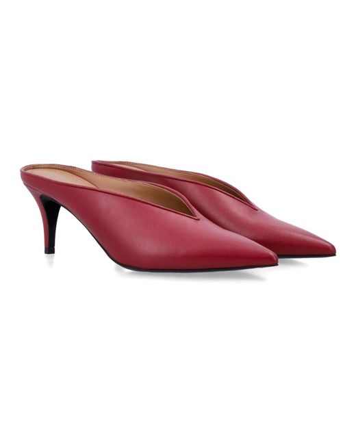Stella McCartney Red Heeled Mules