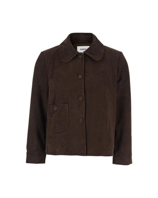 Ba&sh Jassen ,Bruin ,Leer Milas Jacket in het Brown